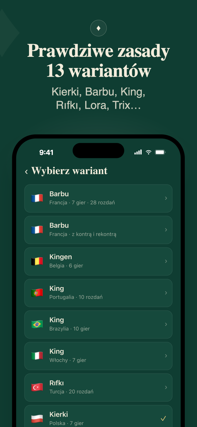 Kierki · Twoje zasady